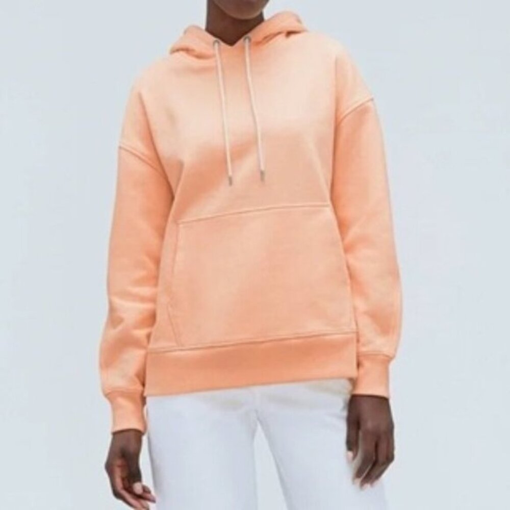 Everlane The Track Organic Cotton Popover Sweatshirt Hoodie Apricot Orange XS